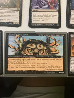 MTG ?B.F.M. (BIG FURRY MONSTER) SET ?Unglued Both Cards MINT RARE 1998 MTG NP - Image 1