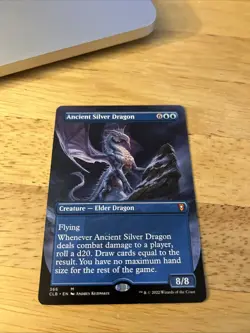 Magic: The Gathering Ancient Silver Dragon (Borderless) #366 Baldur's Gate CLB - Image 1