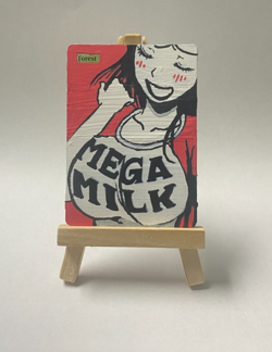 Forest Land MTG Hand Painted Alter Card Mega Milk Sketch Anime - Image 1