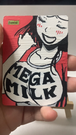 Forest Land MTG Hand Painted Alter Card Mega Milk Sketch Anime - Image 2