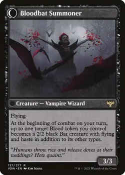 Voldaren Bloodcaster // Bloodbat Summoner (137) Innistrad: Crimson Vow VOW MTG - Image 2