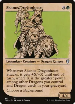 Skanos Dragonheart Foil (410) Showcase Battle for Baldur's Gate CLB MTG Magic - Image 1