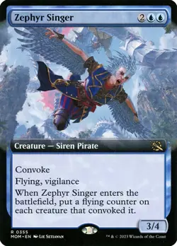 Zephyr Singer Foil (355) Extended Art March of the Machine MOM MTG Magic - Image 1