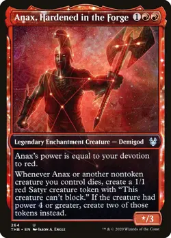 Anax, Hardened in the Forge Foil Showcase Nyx Touched Theros Beyond Death MTG - Image 1