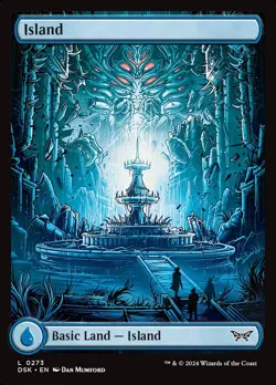Island Foil (273) Full Art Duskmourn: House of Horror DSK MTG Magic - Image 1