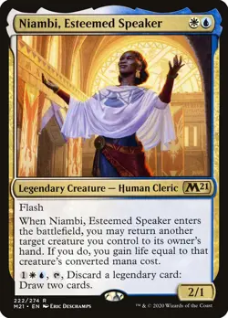 Niambi, Esteemed Speaker Foil (222) Core Set 2021 M21 MTG Magic - Image 1