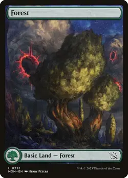 Forest Foil (291) Full Art March of the Machine MOM MTG Magic - Image 1