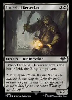 Uruk-hai Berserker Foil (112) The Lord of the Rings: Tales of Middle-earth MTG - Image 1