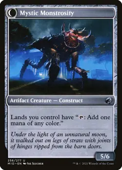 Mystic Skull // Mystic Monstrosity Foil (256) Innistrad: Midnight Hunt MID MTG - Image 2