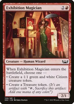 Exhibition Magician Foil (106) Streets of New Capenna SNC MTG Magic - Image 1
