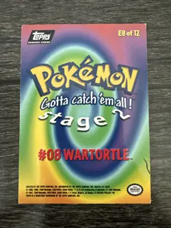 Pokemon Card - Wartortle #08 E8 - Pokemon the First Movie - Topps - Image 2