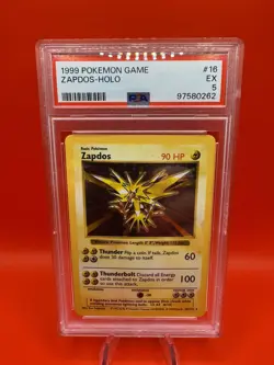 Pokemon Base Set Shadowless - Zapdos PSA 5 EX Holo Rare - MISLABEL! WOTC - Image 1