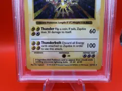 Pokemon Base Set Shadowless - Zapdos PSA 5 EX Holo Rare - MISLABEL! WOTC - Image 2