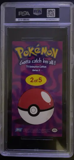 Pokemon Topps TV Animation Series 2 Oversized Tin Topper # 2 Ash & Others PSA 8 - Image 2