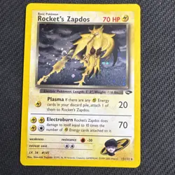 Rocket's Zapdos Pokemon Card - 70 HP Holo Rare Gym Challenge 15/132 - Image 1