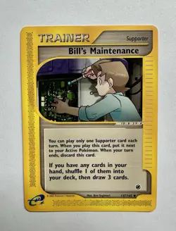 Bill’s Maintenance - Expedition 137/165 - 2002 WOTC - Pokemon TCG - E Reader - Image 1