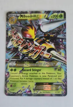 Pokemon TCG Mega M Beedrill EX Black Star Promo Holo Ultra Rare XY158 NM - Image 2