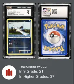 2008 Pokemon Great Encounters #95/106 Wingull Reverse Holo CGC 9 MINT - Image 3
