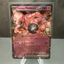 Pokemon TCG Team Rocket’s Mewtwo ex SVP 205 Scarlet & Violet Promo NM - Image 1