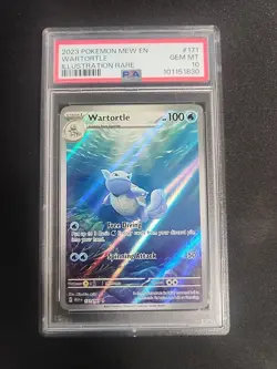 Pokemon Card Wartortle 171/165 SV Scarlet & Violet 151 Holo PSA 10 - Image 1
