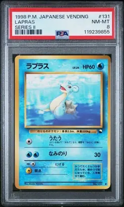 1998 POKEMON JAPANESE VENDING Series 2 - LAPRAS #131 PSA 8 (2) - Image 1