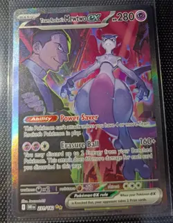 Pokemon TCG Team Rockets Mewtwo EX 213/182 Full Art Destined Rivals English - Image 1