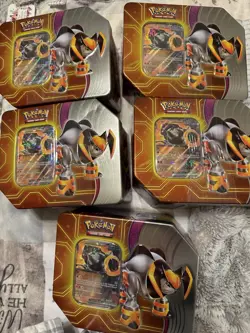 Pokemon TCG 5-Pack Iron Boulder Paradox Destinies Tin - FACTORY SEALED - Image 1