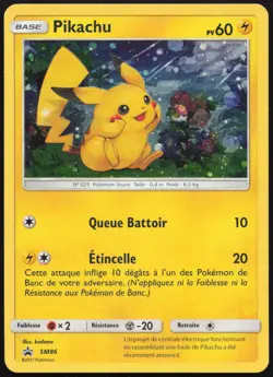 Carte Pokemon Pikachu SM86 Holo Promo SM Francais - Image 1