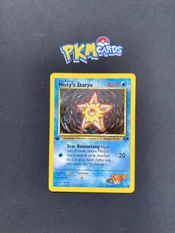 Pokemon TCG Misty's Staryu Gym Challenge 92/132 Regular 1st Edition LP. - Image 1