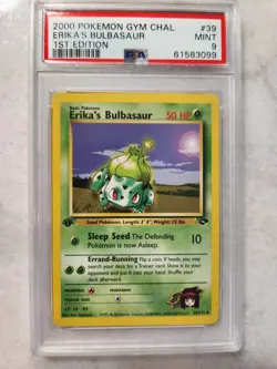 2000 Pokemon Gym Challenge 1st Edition ERIKA'S BULBASAUR 39/132 PSA 9 - Image 1