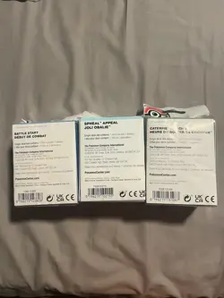 3x pokemon center deck boxes (spheal, Caterpie, And Charizard/Lucario/Pikachu) - Image 2