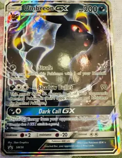 Pokemon TCG 2017 Umbreon GX Stage 1 HP200 Standard Card Holo - Image 5