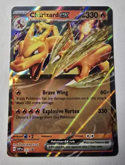 Pokemon TCG Charizard EX SVP 161 Scarlet & Violet Black Star Promo Holo NM - Image 1
