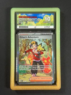 ACE 10 Ethan's Adventure 236/182 SIR Pokemon Card Destined Rivals Holo GEM MINT - Image 1