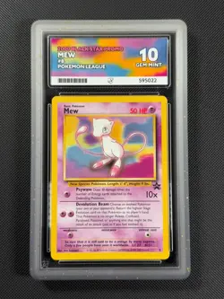 ACE 10 Mew 8 BLACK STAR PROMO Pokemon Card WOTC League Promo GEM MINT - Image 1