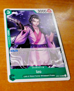 ONE PIECE ENGLISH CARD GAME HOLO CARTE OP01-033 IZO PROMO EN MINT - Image 1