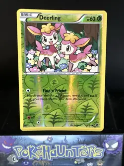 Pokemon Card Deerling 8/124 XY Fates Collide Reverse Holo Rare L/P - Image 1