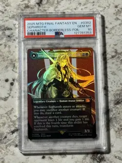Sephiroth, Fabled Soldier FOIL 382 PSA 10 GEM MINT (MTG Final Fantasy 2025) - Image 1
