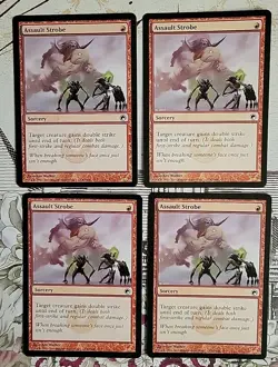 MTG Assault Strobe x4 NM ~Scars of Mirrodin (Magic the Gathering)*Free Shipping* - Image 1
