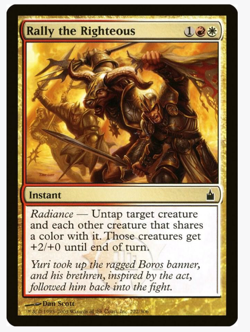 Rally the Righteous - RAV (x4) PLAYSET MtG Magic the Gathering NM/LP - Image 1