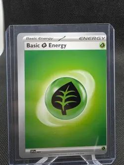 Basic Grass Energy - Pokemon Scarlet & Violet MISCUT off edge - Image 1