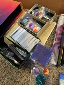 HUGE! Pokemon TCG Accessories Lot- Dice, Dividers, Tokens, ETB Sleeves And More! - Image 2