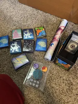 HUGE! Pokemon TCG Accessories Lot- Dice, Dividers, Tokens, ETB Sleeves And More! - Image 3