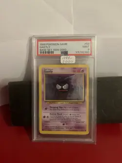 Pokemon TCG PSA 9 Mint 1999 Gastly 50/102 Base Set 1999-2000 Vintage Card WOTC - Image 1
