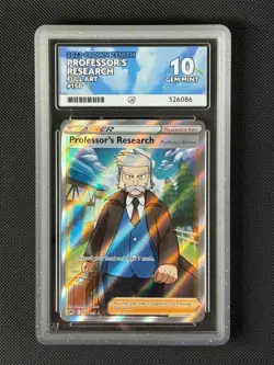 ACE 10 Professor's Research 150/159 Full Art Pokemon Card Crown Zenith GEM MINT - Image 1