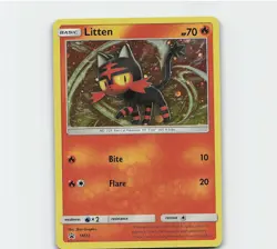 Pokemon TCG: Sun & Moon Black Star Promo - Litten SM23 - Cosmos Holo Rare - Image 1