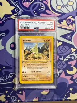 PSA 10 Gem MT Larvitar 1st Edition Neo Discovery Pokemon Card - Image 4