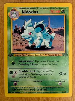 Pokemon [Jungle] **1st EDITION** Nidorina - 40/64 - NM - 1999 WOTC - Image 1