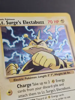 Lt Surges Electabuzz 6/132 Gym Heroes Unlimited Holo Rare - Pokemon - Image 2
