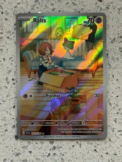 2023 Pokemon Ralts Scarlet & Violet Base Set Illustration Rare 211/198 - Image 1